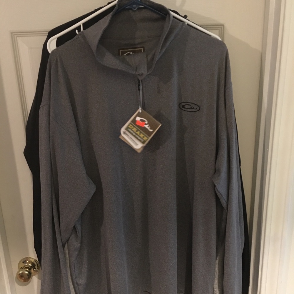 Brand New Drake Gray Men's Quarter-Zip Pullover Jacket Size-2XL